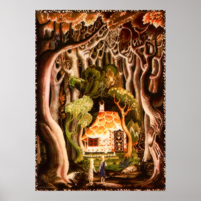 Poster Hansel et Gretel par Kay Nielsen Imprimer (Devant)
