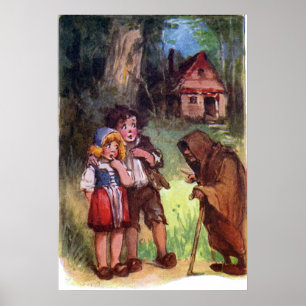 Poster Hansel et Gretel rencontrent la sorcière