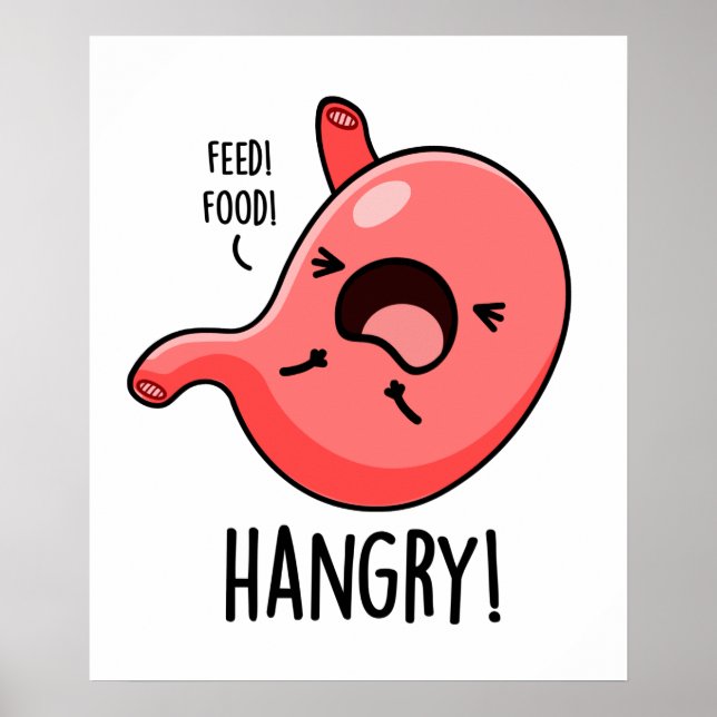 Poster Hanseuse Faim Faim Stomach Pun (Devant)