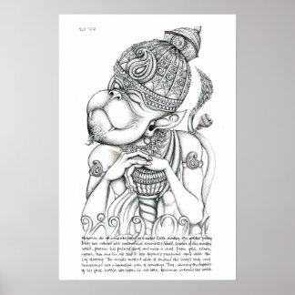 Poster Hanuman, Dieu singe