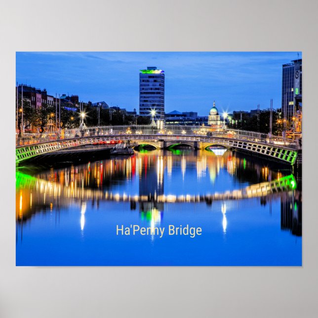 Poster Ha'Penny Bridge, Dublin, Irlande (Devant)