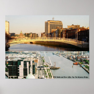 Poster Ha'penny Bridge, Irish Financial Centre Dublin
