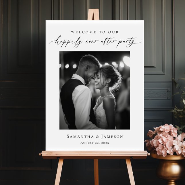 Poster Happily Ever After Photo Welcome wedding (Créateur téléchargé)