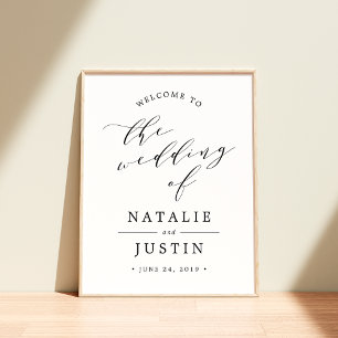 Poster Happily Ever After   Wedding Welcome Sign
