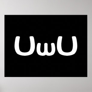 Poster Happy Anime Face Emoticon