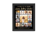 Happy Birthday Photo Collage moderne Noir et Or