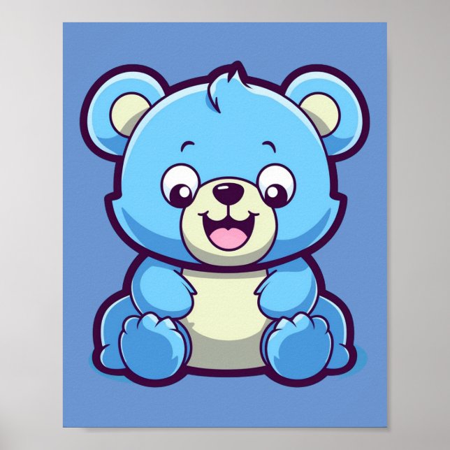 Poster Happy Bluey Bear (Devant)