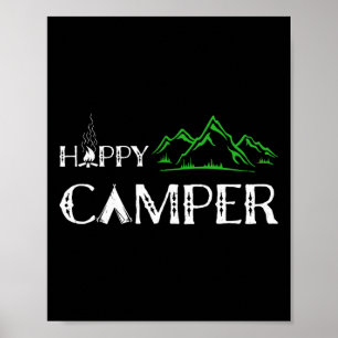 Poster Happy Camper - Camping Pour Hommes