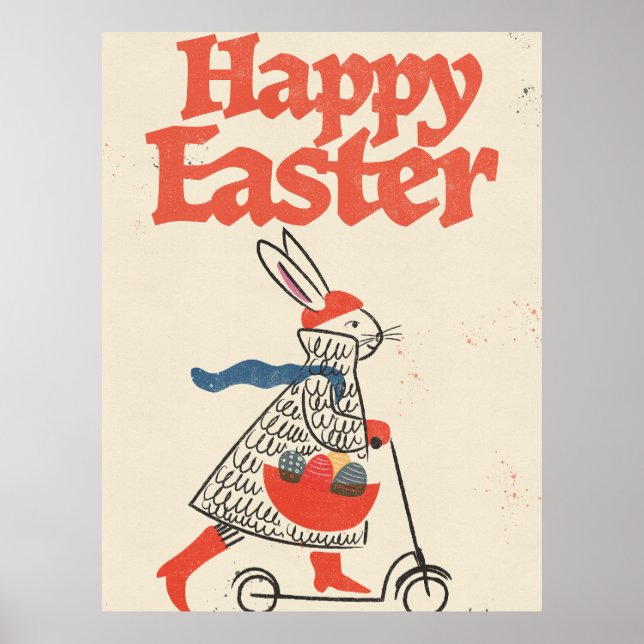 Poster Happy Easter Bunny (Devant)
