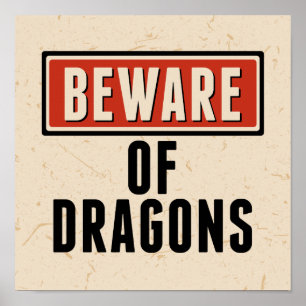 Poster Happy Halloween   Beware of Dragons