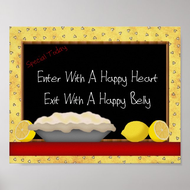 Poster Happy Heart Happy Belly Imprimer (Devant)