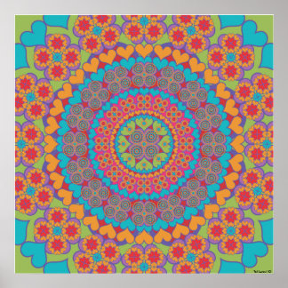 Poster Happy Heart Mandala 1