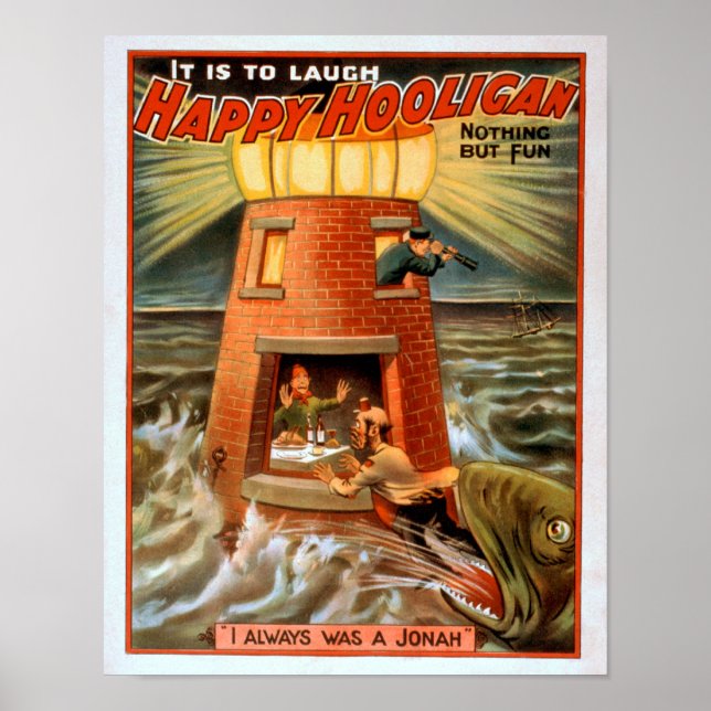 Poster Happy Hooligan Lighthouse et Jonah Play (Devant)