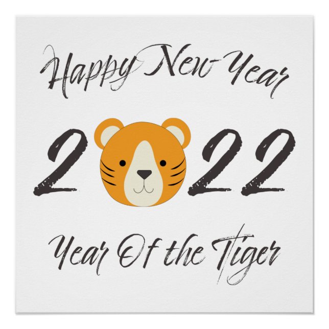 Poster Happy New Year 2022 (Devant)