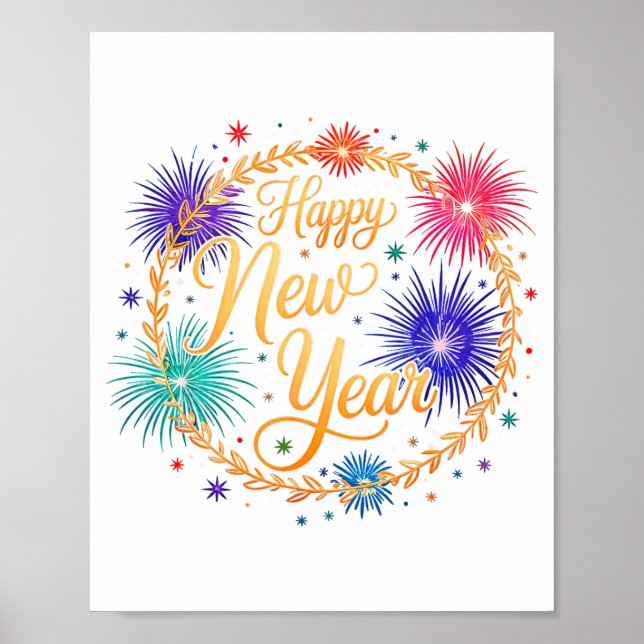 Poster Happy New Year 2026  (Devant)