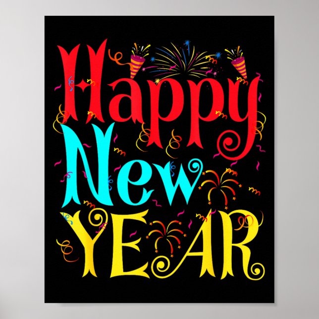 Poster Happy New Year 2026 And Merry Christmas New Year E (Devant)