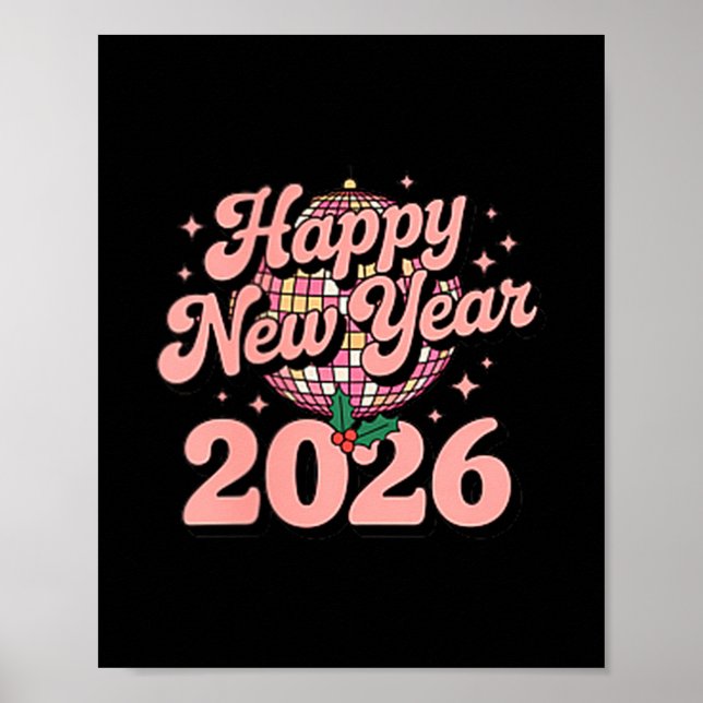 Poster Happy New Year 2026 Celebration For Party Lovers  (Devant)
