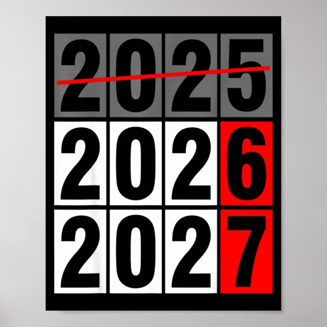 Poster Happy New Year 2026 Coming Soon 2027 67 Meme Six S (Devant)