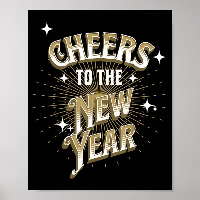 Poster Happy New Year - Cheers To The New Year  (Devant)