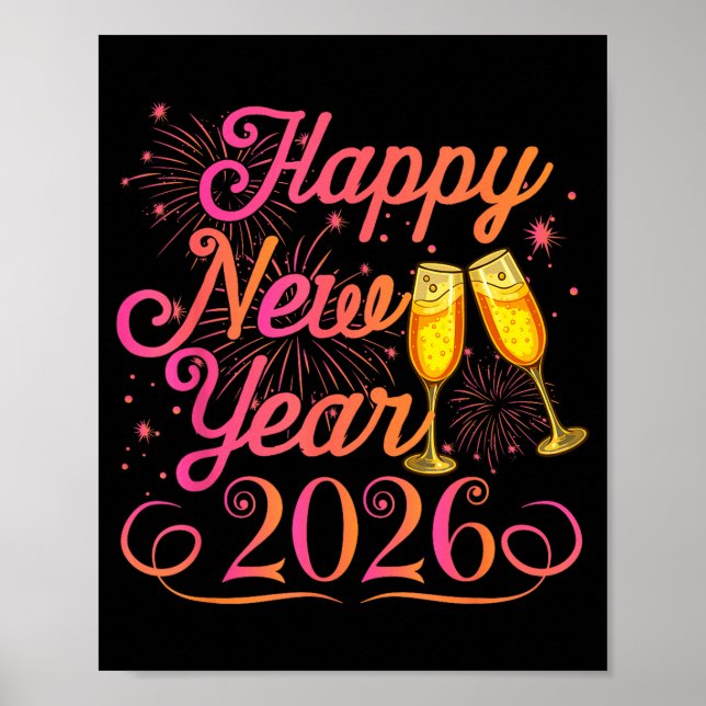 Poster Happy New Year Funny Matching Family New Years Eve (Devant)