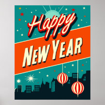 Happy New Year Mid-Century Modern Style
