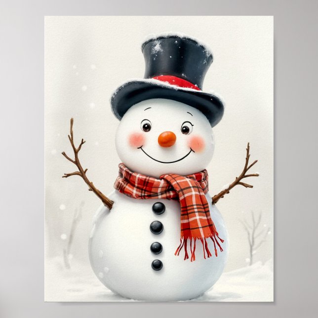 Poster Happy Snowman Digital (Devant)