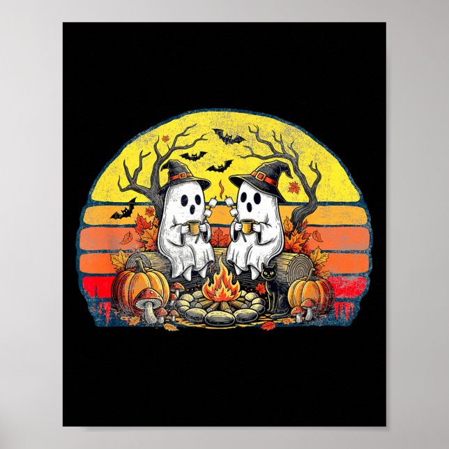 Poster Happy Soky Camng Crew Halloween Campfire  (Devant)
