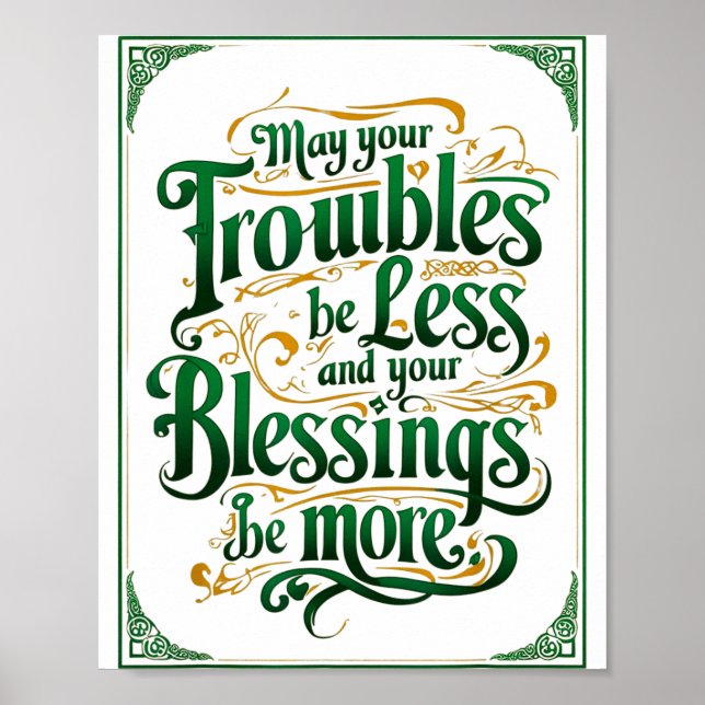 Poster Happy St. Patrick's Day Motivational Quote Apparel (Devant)