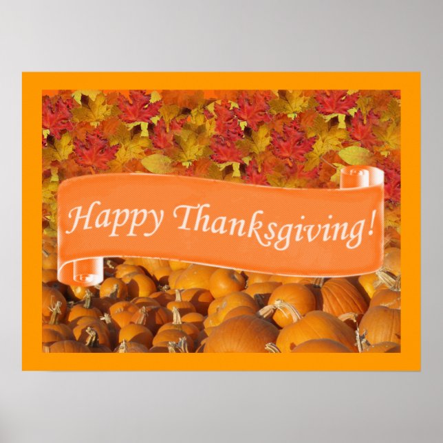 Poster Happy Thanksgiving (Devant)