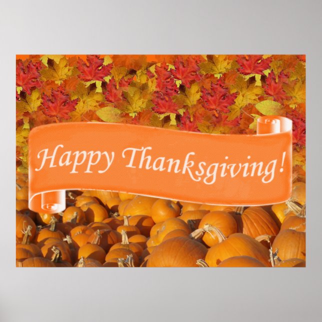Poster Happy Thanksgiving (Devant)