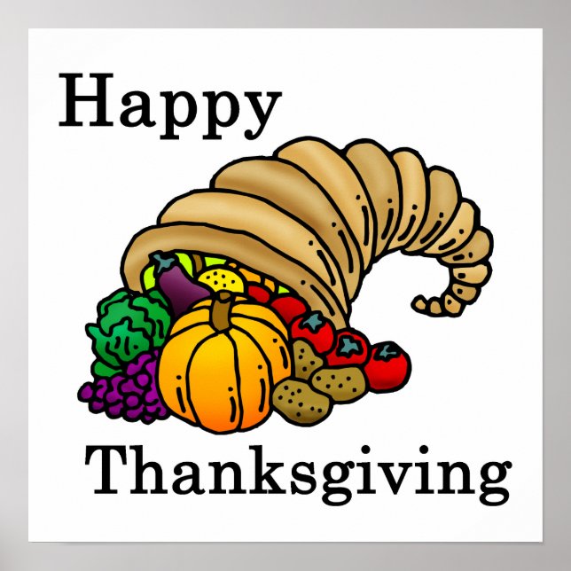 Poster Happy Thanksgiving (Devant)