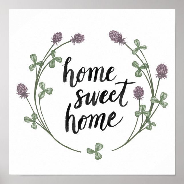 Poster Happy to Bee Home Mots I | Maison Sweet Home (Devant)