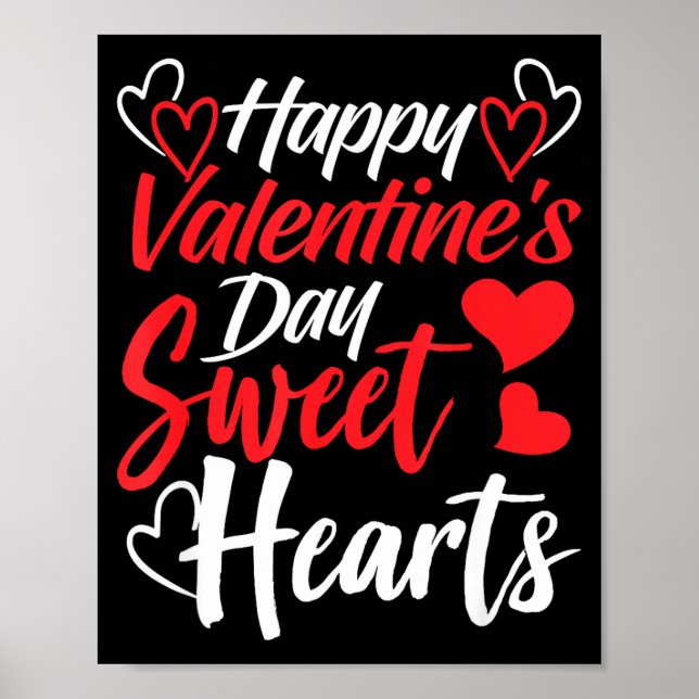 Poster Happy Valentine's Day Sweet Hearts Couples Valenti (Devant)