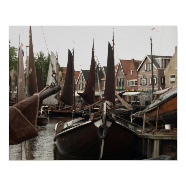 Poster Harbor, boats, (Devant)