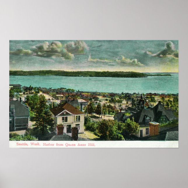 Poster Harborview de Queen Anne Hill (Devant)