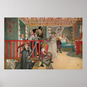 Poster Härbret de på de Namnsdag, Carl Larsson