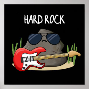 Poster Hard Rock Funny Geology Music Pun Dark BG