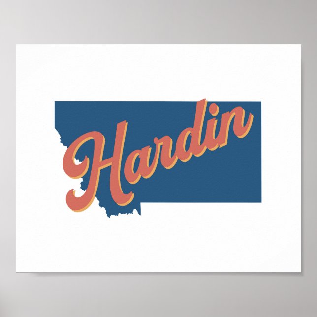Poster Hardin, état du Montana (Devant)