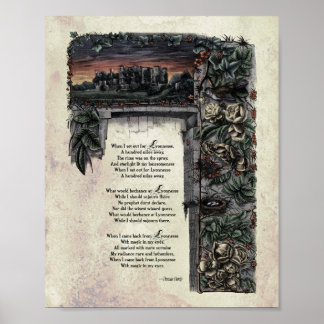 Poster Hardy "Lyonnesse" Victorian Art Poem 8x10