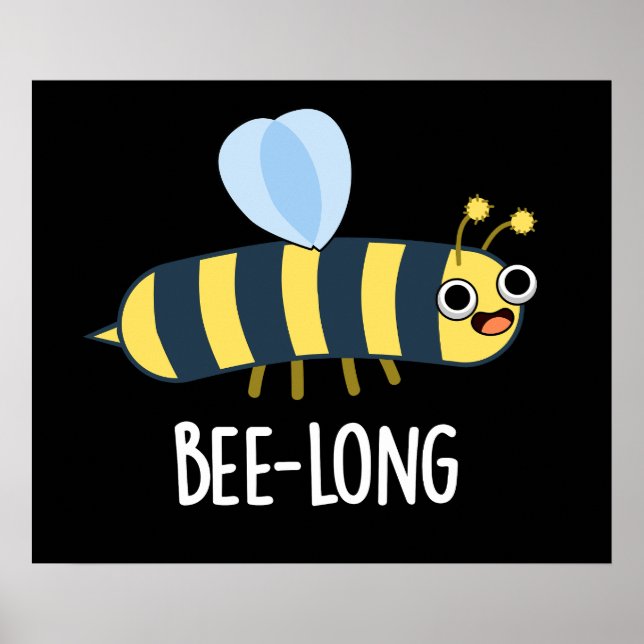 Poster Haricot long d'abeilles Funny Long Insect Bee Pun  (Devant)
