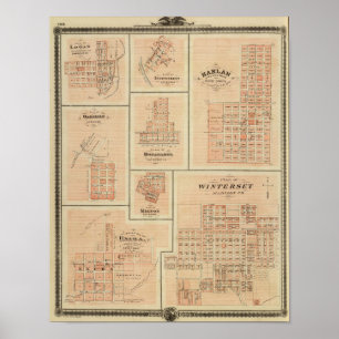 Poster Harlan, Winterset, Exira, Milton, Oakfield