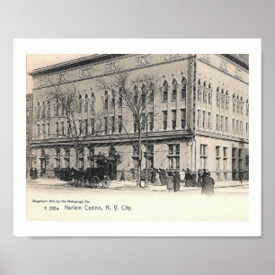 Poster Harlem Casino, New York City, Vintage