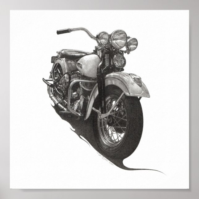 Poster Harley WL 1948 (Devant)