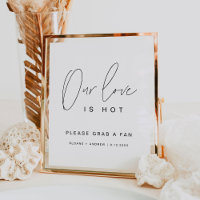 HARLOW Notre Amour Est Chaud Éventail de Mariage S