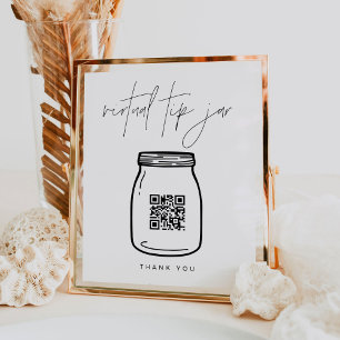 Poster HARLOW Virtual Tip Jar Venmo QR Code Sign