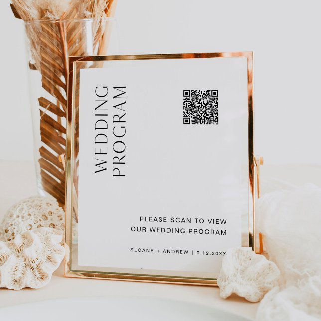 Poster HARLOW Wedding Programme QR Code Mariage Signal (Créateur téléchargé)