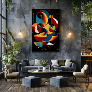 Poster Harmonie Céleste – Abstrait Géométrique Dynamique