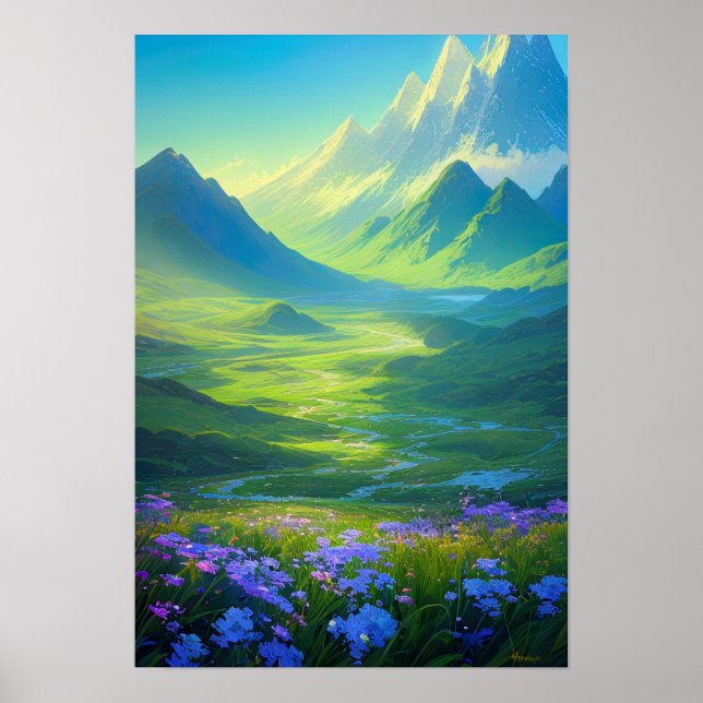Poster Harmonie de la nature, Vallée Verte Majestic (Devant)