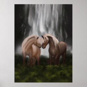 Poster Harmonie des chevaux : Sérénité islandaise