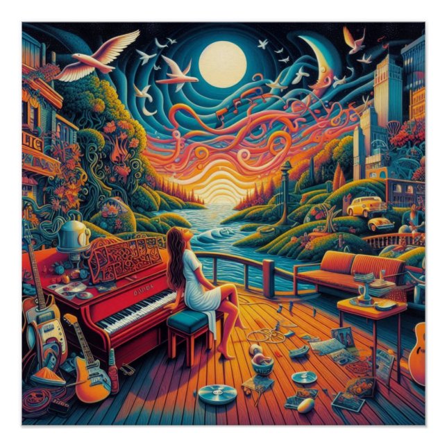 Poster Harmonie Dreamy Riverfront (Devant)